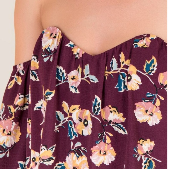 NEW BUSTIER OFF SHOULDER FLORAL SHIFT DRESS - Picture 4 of 6